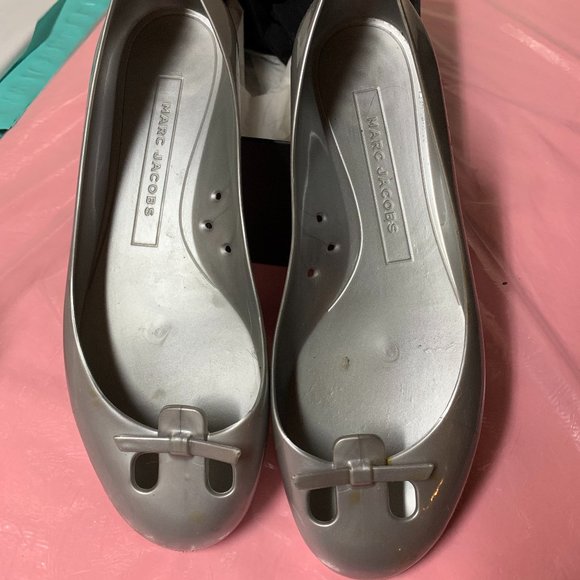 Marc Jacobs Shoes - Marc Jacobs Silver Jelly Ballet Flats